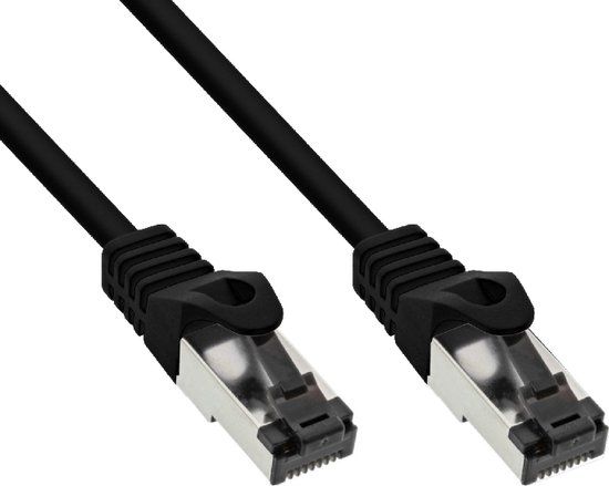 Merkloos Goobay GHMT-Gecertificeerd CAT8.1 S/FTP LSZH 0.5M Zwart Netwerkkabel