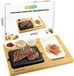 NutriChef Grillsteen Set – Granieten Kooksteen met Bamboe Plank- Ceramische Sauskommen & RVS Plateau – Perfect voor Vlees, BBQ – Binnen- en Buiten Grill