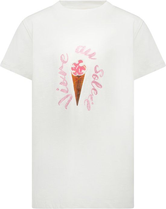 Cars Jeans T-shirt Zyfra jr. Meisjes Maat 140 Wit Katoen