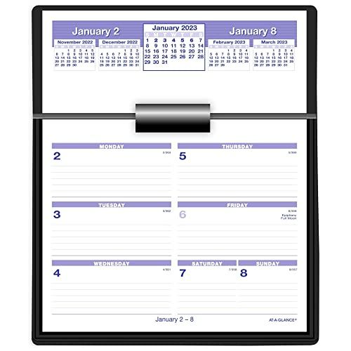 AT-A-GLANCE 2023 Bureaukalender en basis, Flip-A-Week, 5-1/2" x 7", complete set, inclusief pagina's (SW700X00)