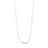Pilgrim Ketting Ronja - Sieraden Vrouw - Rechthoekige Schakels - Zilver Kleur - 40cm + 9cm Verlenging
