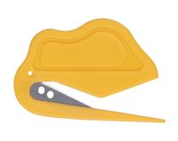 DONAU SAFETY Kleine veiligheidssnijder/ 1 stuk/Geel/Foliemes/Foliesnijder/Briefopener/Universeel mes/Niet-vervangbaar mes