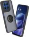 Techsuit Hoesje geschikt voor Motorola Moto G47/G37/G37 Power - Glinth Back Cover met ring en magneet - Zwart