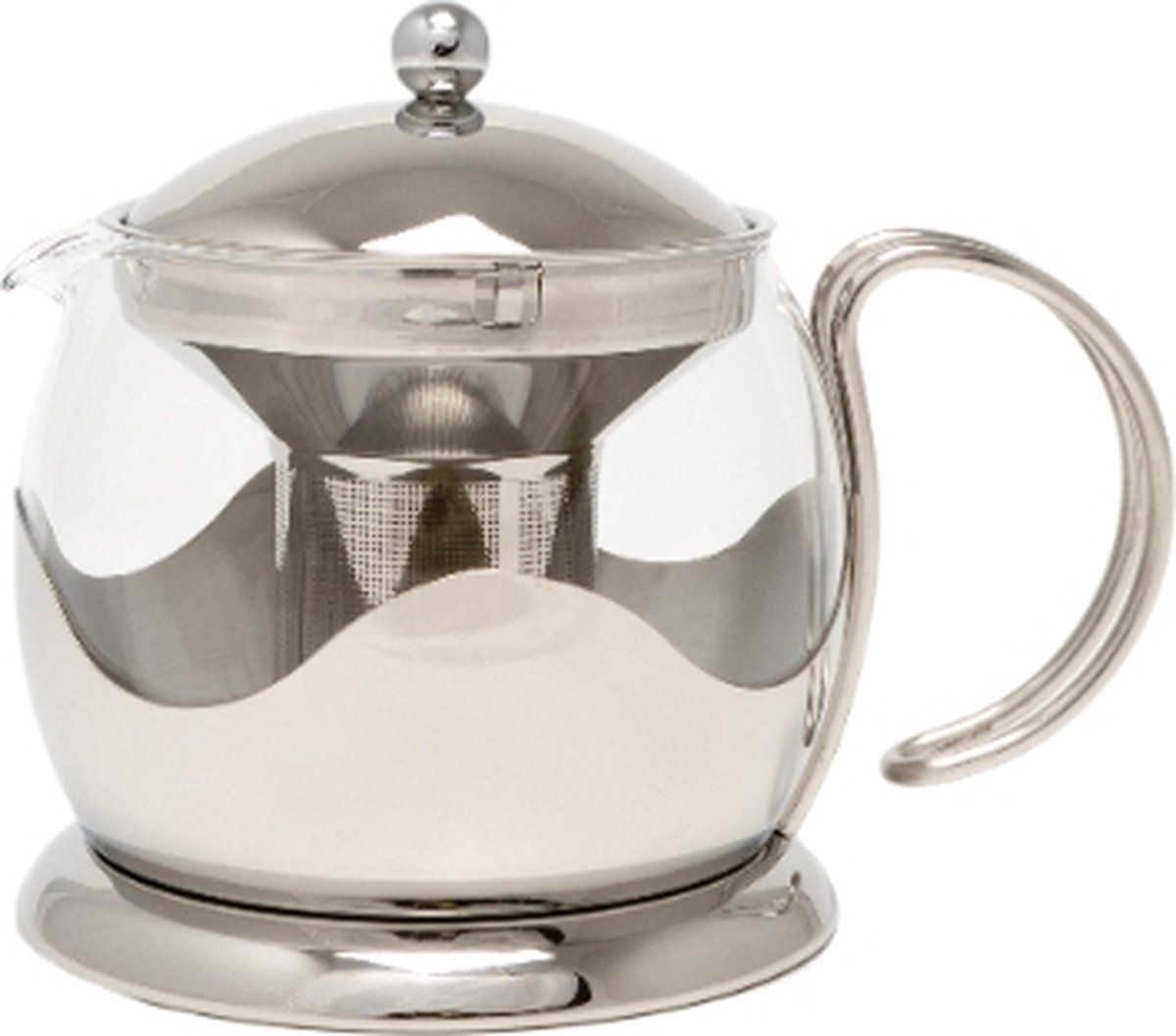 La Cafetière Theepot met Zeef, 1 L, Glas, Zilver - Izmir