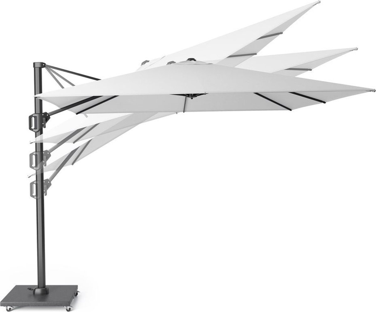 Platinum Challenger T² zweefparasol 300x300 cm wit + Modena 90kg voet