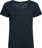 Superdry Studios Slub Emb Vee Tee Dames T-Shirt - Eclipse Navy - XS