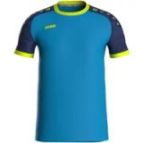 Jako Iconic Shirt Korte Mouw Heren - Jako Blauw / Marine / Fluogeel | Maat: S