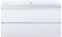 BES LED Maxx XL Badmeubelset 120 cm - Wit Hoogglans - Wastafel Just Enkel Zonder Kraangat