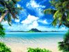 AG Design FTSs 0828 Tropisch eiland, papier fotobehang - 180x127 cm