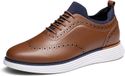 Merkloos Herenschoenen met veters in oxford-stijl, effen bruin, maat 42 EU