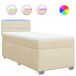 VidaXL Boxspringbed met matras, crème, 160x200 cm, stoffen bekleding