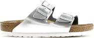Birkenstock Arizona Metallic Zilver Zacht Voetbed Natuurleer