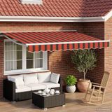 vidaXL Parasol extérieur électrique déroulant, 3 x 2,5 mètre