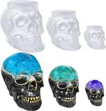 OEM HORCONDORM S.R.L. Set van Meerdere Maten Schedel Hars Mallen, Flexibele Doorzichtige Silicone Schedel Hars Mallen (3 st)