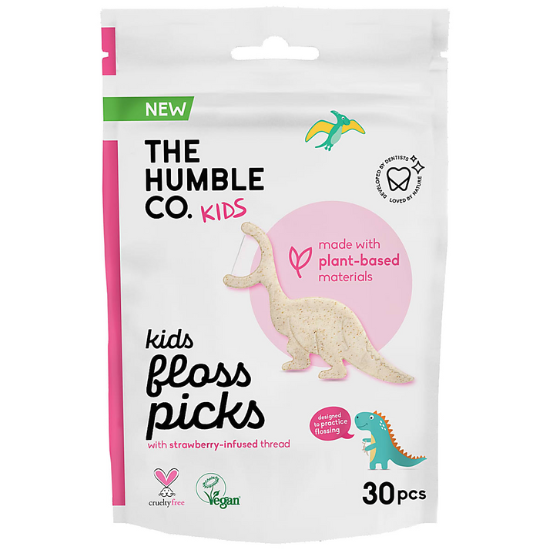 The Humble Co. Flosdraad Kids Aardbei - 30 stuks