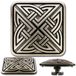 Celtic Set de 3 rivets à vis Concho, motif nœud celtique, 25 mm