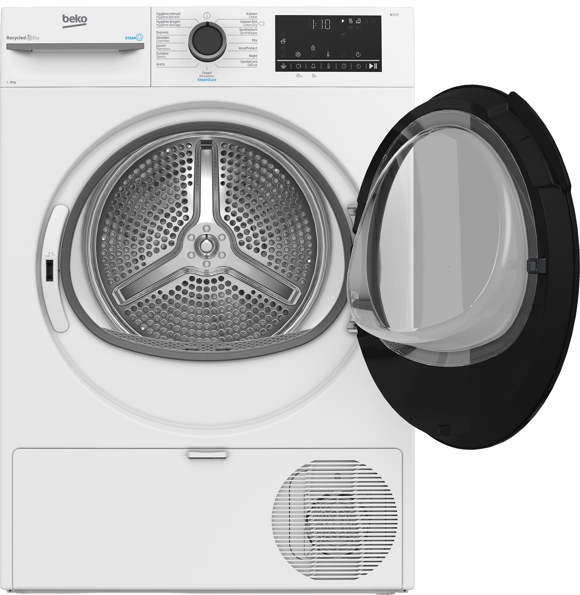 Beko BM3T3824W - SteamCure™ - Warmtepompdroger - 8 kg