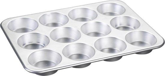 Nordic Ware Naturals Muffin Pan - 12 Cups - Aluminum - Silver