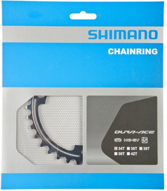 Shimano Dura-Ace FC-9000 kettingblad 11-speed e MA zwart Uitvoering 34 tanden