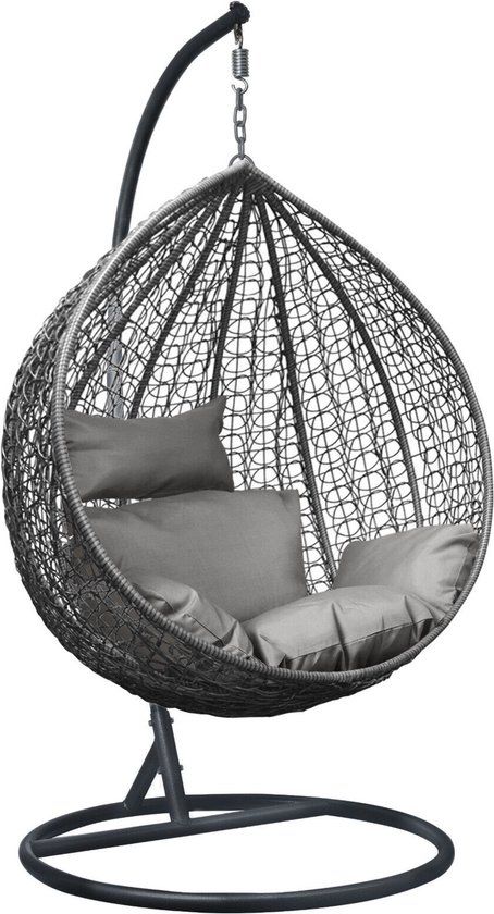 Viking Choice Hangstoel - Ei stoel - met frame - grijs - tot 125 kg
