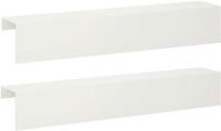 vidaXL Afdekprofiel voor tuinafboording 2 st 100 x 15 x 15 cm staal Wit