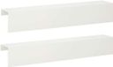 vidaXL Afdekprofiel voor tuinafboording 2 st 100 x 15 x 15 cm staal Wit