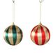Boltze Home kerstbal satino ø10cm polystyreen polyester goud/groen/rood 2 assorti