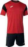 Joma Phoenix Voetbalset Korte Mouw Heren - Rood / Zwart | Maat: L
