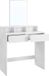 VASAGLE Kaptafel met rechthoekige spiegel en 2 lades, 80 x 40 x 140 cm
