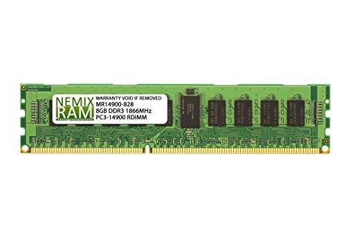 Nemix Ram Dell SNP25RV3C/8G A7384583 8GB (1x8 GB) PC3-14900 ECC Geregistreerd RDIMM-geheugen voor DELL PowerEdge R720XD