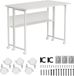 Maclean Inklapbaar bureau - verrijdbaar - blad 100x58cm, max. 50kg, MC-126 W - Wit
