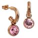 Amello VESOS51A Damescreolen, roestvrij staal, zirkonia, 2,0 cm, roze