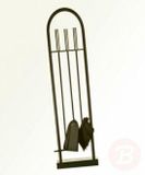 Fire Vida Arc Fire Companion Set, metaal, chroom / zwart, 4-delig