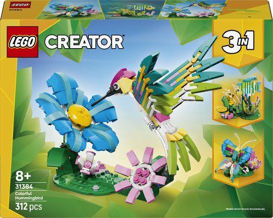 Lego Creator 3in1 LEGO® Creator 3in1 Wilde Dieren: Kleurrijke Kolibrie - 31384
