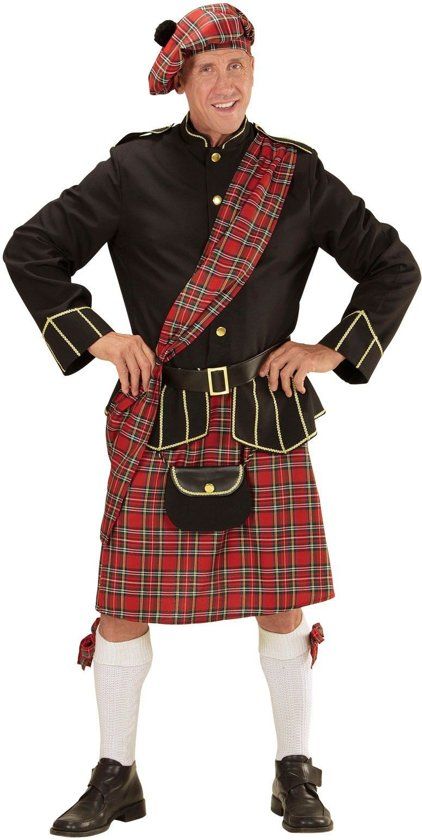 Widmann Tartan Fella Schotse Man Medium Carnaval Kostuum