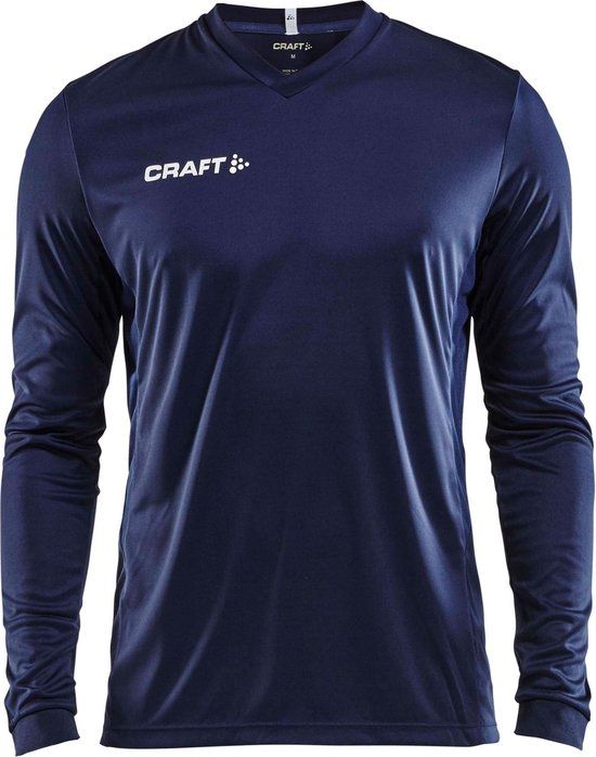 Craft Squad Jersey Solid LS Shirt Heren - Maat XL - blauw/wit