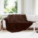 vidaXL - Antislip deken - Imitatie konijnenbont - Kameel - Polyester - Lits-jumeaux