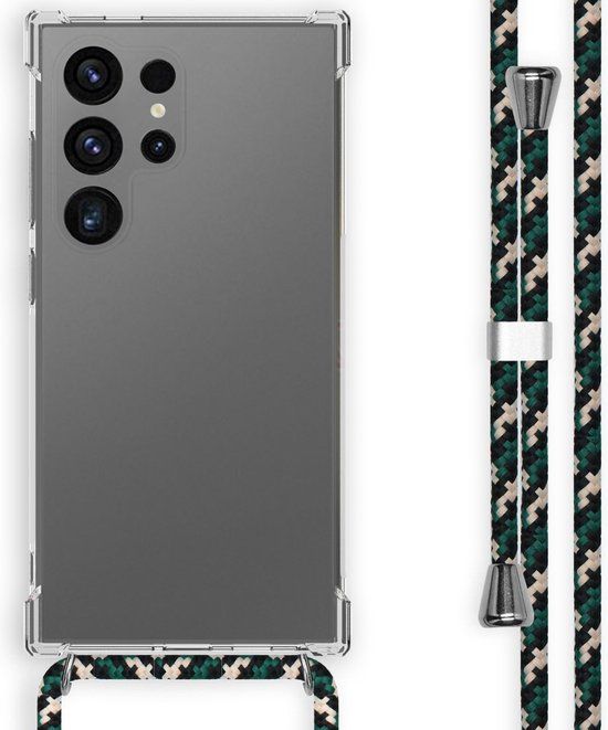 iMoshion Hoesje Samsung Galaxy S24 Ultra - Backcover met koord - Groen
