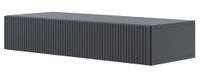 Selsey Zwevende Consoletafel 90 cm zwart met lade en lamellenfront