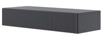 Selsey Zwevende Consoletafel 90 cm zwart met lade en lamellenfront