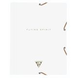Clairefontaine 104514C - Flying Spirit map, met 3 kleppen, voor DIN A4, 24 x 32cm, kartonnen envelop, 1 stuk, wit met diverse designs