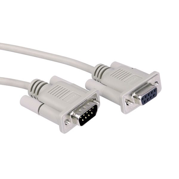 ROLINE RS232 Kabel 9-pins M/F 3m Grijs