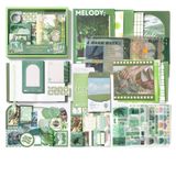 SIMNO® A6 Bullet Journal Set - 12 Soorten & 195-delig - Scrapbook Set met Stickers, Washi Tape en Decoratiepapier - Misty Island