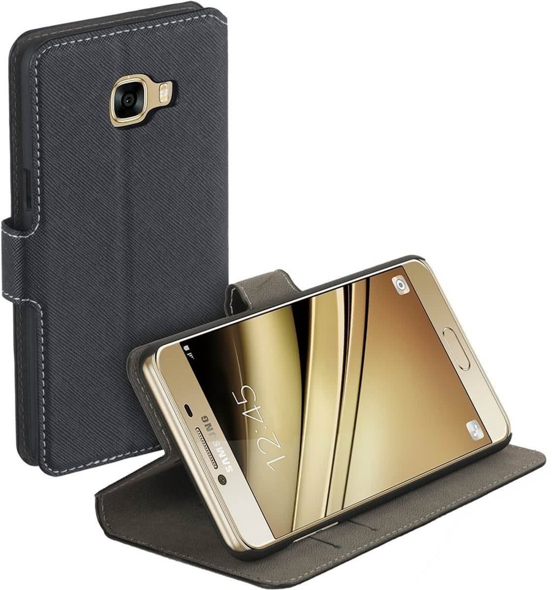 LELYCASE HC zwart bookcase voor Samsung Galaxy C5 wallet cover