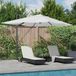 Maison Exclusive Parasol, Sable, 351 x 250 x 253 cm, Polyester et Aluminium