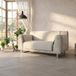 Comfortabele bankhoes, antislip, gemaakt in Italië, crèmekleurig, 2-zits