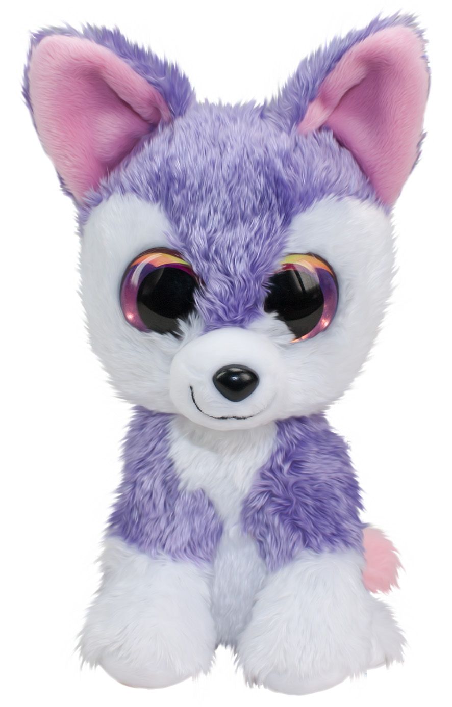 Lumo Stars Wolf Susi Big 24cm - Paars/Roze/Wit - Knuffel