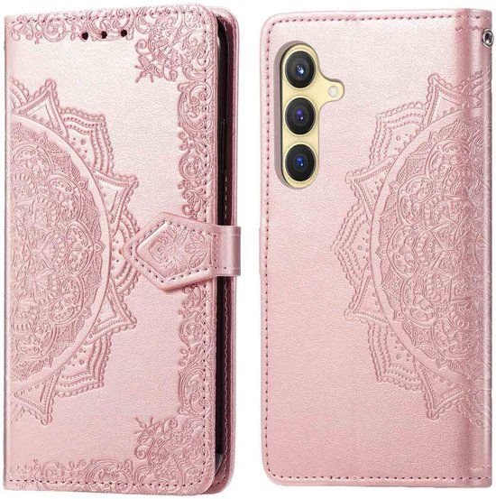 imoshion Mandala Bookcase - Geschikt voor Samsung Galaxy S24 / S25 - Rosé Goud