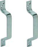 Merkloos / Sans marque A.S.F. Fischer Bv Tuin deurgreep - 6x - staal - 15 cm - Zilver
