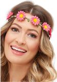 Smiffys Hawaiian/Hippie Daisy Chain Haarband Roze